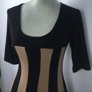 Connected Brown&Black Dress,8P nwot